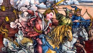 Die vier apokalyptischen Reiter von Albrecht Dürer - ein Meisterwerk.