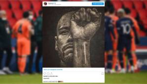 PSG-Superstar Neymar postete nach der Partie ein Bild von sich mit einer erhobenen Faust im Vordergrund. Ein Zeichen der Verbundenheit mit der Black-Lives-Matter-Bewegung.