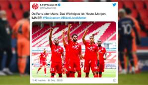 FSV Mainz 05 (Fußball-Bundesliga): "Ob Paris oder Mainz. Das Wichtigste ist: Heute. Morgen. Immer! Nein zu Rassismus!"