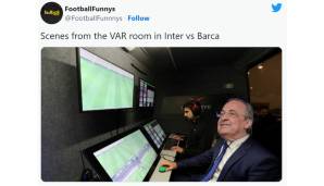 Szenen aus dem VAR-Raum bei Inter vs. Barca.