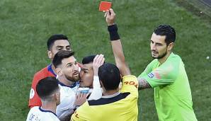 Im Spiel um Platz 3 der Copa America hat Lionel Messi nach einer Rangelei die rote Karte erhalten.