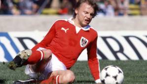 Erich Obermayer: 50-mal lief der heute 67-Jährige für das ÖFB-Team auf. Bei der WM 1978 erzielte er bei der 1:5-Klatsche gegen die Niederlande sein einziges Länderspieltor. Vier Jahre später bei der WM in Spanien war er Kapitän der Nationalelf.