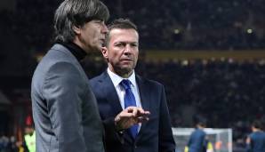 Lothar Matthäus und Bundestrainer Joachim Löw im Gespräch.