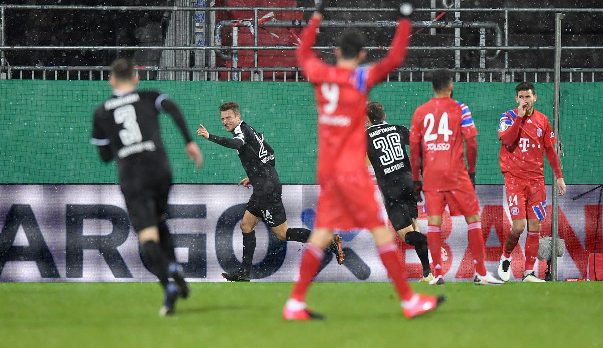 2021: HOLSTEIN KIEL (Halbfinale): In der 2. Runde kegelten Bartels und Co. den FC Bayern im Elferschießen raus, wobei sie zweimal nach Rückstand zurückkamen. Im Halbfinale war man nach zweimaliger Quarantäne gegen den BVB machtlos.