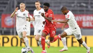 Alphonso Davies behielt mit dem FC Bayern gegen Eintracht Frankfurt knapp die Oberhand.