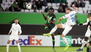 Laurent Depoitre erzielte den zweiten Treffer für die KAA Gent im Europa-League-Spiel gegen den VfL Wolfsburg.