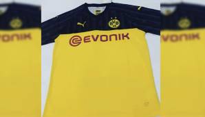 BVB - 3. Trikot: Ärmel und Schulter in Schwarz, eine klare Kante, dann alles gelb - so sieht das neue Champions-League-Trikot vom BVB aus. Definitiv neu, definitiv anders.