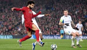 PLATZ 17: MOHAMED SALAH (FC Liverpool) – 305 erfolgreiche Dribblings (Erfolgsquote: 53,60 Prozent).