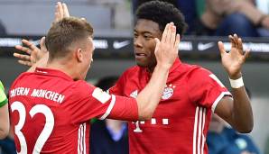 Platz 5: 14 Torvorlagen 2018/19 - Joshua Kimmich (11) und David Alaba (5) für den FC Bayern München.