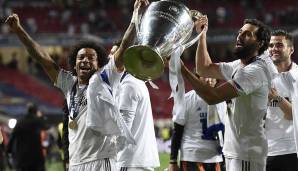 Platz 15: 12 Torvorlagen 2014/15 - Marcelo (7) und Alvaro Arbeloa (5) für Real Madrid.