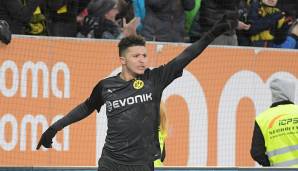 Platz 3: Jadon Sancho (Borussia Dortmund) - 11 Tore in 17 Spielen.