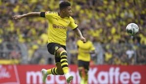 Platz 4: Jadon Sancho (19 Jahre/Borussia Dortmund) - 10 Tore in 16 Spielen.