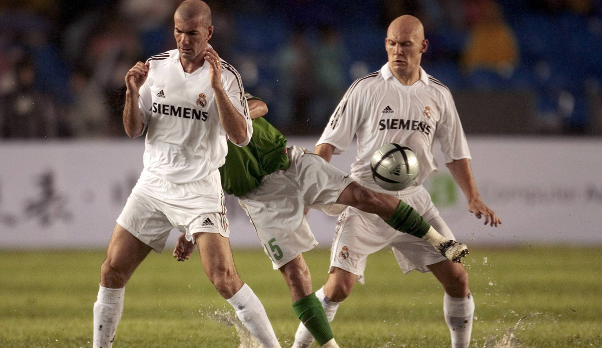 ZINEDINE ZIDANE und THOMAS GRAVESEN bei Real Madrid von 2005 bis 2006.