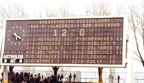 Platz 4, BUNDESLIGA (Deutschland) – Saison 1977/78, 34. Spieltag: Borussia Mönchengladbach vs. Borussia Dortmund 12:0