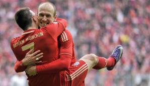 ARJEN ROBBEN: Erst gehasst, dann geliebt: Die Beziehung der beiden Flügelspieler war in ihren letzten Jahren bei den Bayern überragend.