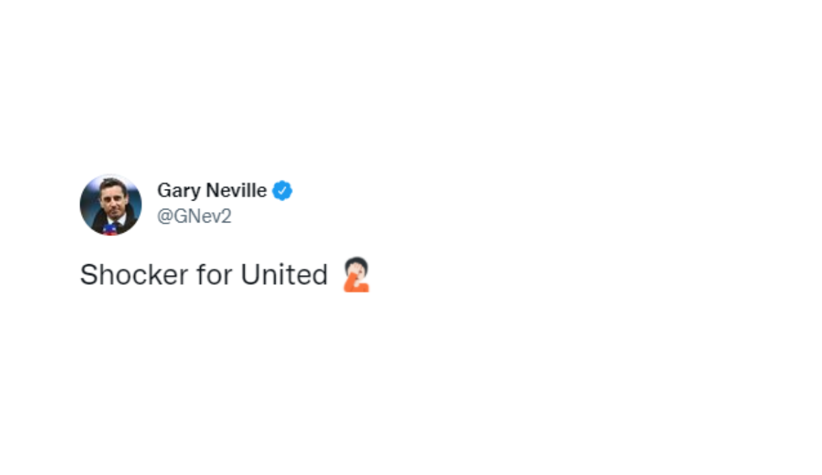 Gary Neville (Ex-Profi und TV-Experte): "Ein Schocker für United"