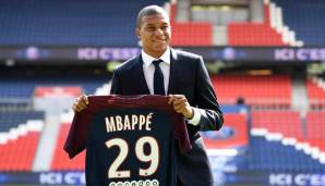 KYLIAN MBAPPE: 2018/19 für 180 Millionen Euro von AS Monaco zu Paris Saint-Germain - Aufgrund des Financial Fairplay wurde Mbappe zunächst ausgeliehen, im Jahr darauf dann fest verpflichtet.