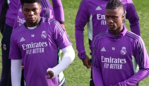 Aurélien Tchouaméni und Eduardo Camavinga im Training von Real Madrid.