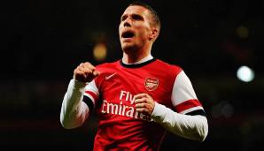 Platz 7: Lukas Podolski (FC Arsenal): 19 Tore in 60 Spielen