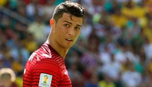 2014: WM-Jahr bedeutet für Ronaldo klassischerweise eine neue Frisur, in Brasilien präsentierte er einen einrasierten Scheitel.