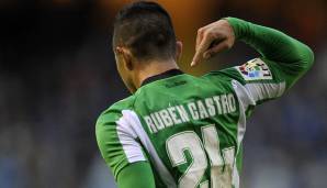 Platz 10: Ruben Castro (Betis Sevilla, UD Las Palmas) - 77 Tore in 176 Spielen.