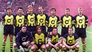 Als Deutscher Meister 1995/96 war der BVB dabei und erwischte zudem eine machbare Gruppe. Neben Atletico Madrid, Widzew Lodz mussten die Schwarz-Gelben auch noch gegen Steaua Bukarest ran