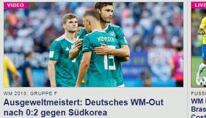 Deutschland ist nach dem WM-Aus weltweit ein Thema. Der Standard aus Österreich berichtet beispielsweise von einer "blutleeren Vorstellung" des DFB-Teams. SPOX hat die Pressestimmen gesammelt.