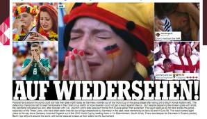 Daily Mail: "Das Undenkbare ist passiert. Deutschland, der Titelverteidiger, die quasi offizielle Turniermannschaft, ist ausgeschieden."