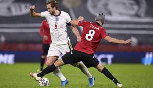 Harry Kane gewann mit England in der WM-Qualifikation 2:0 gegen Albanien.