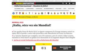 Mundo Deportivo: "Italien, einmal mehr ohne WM!"
