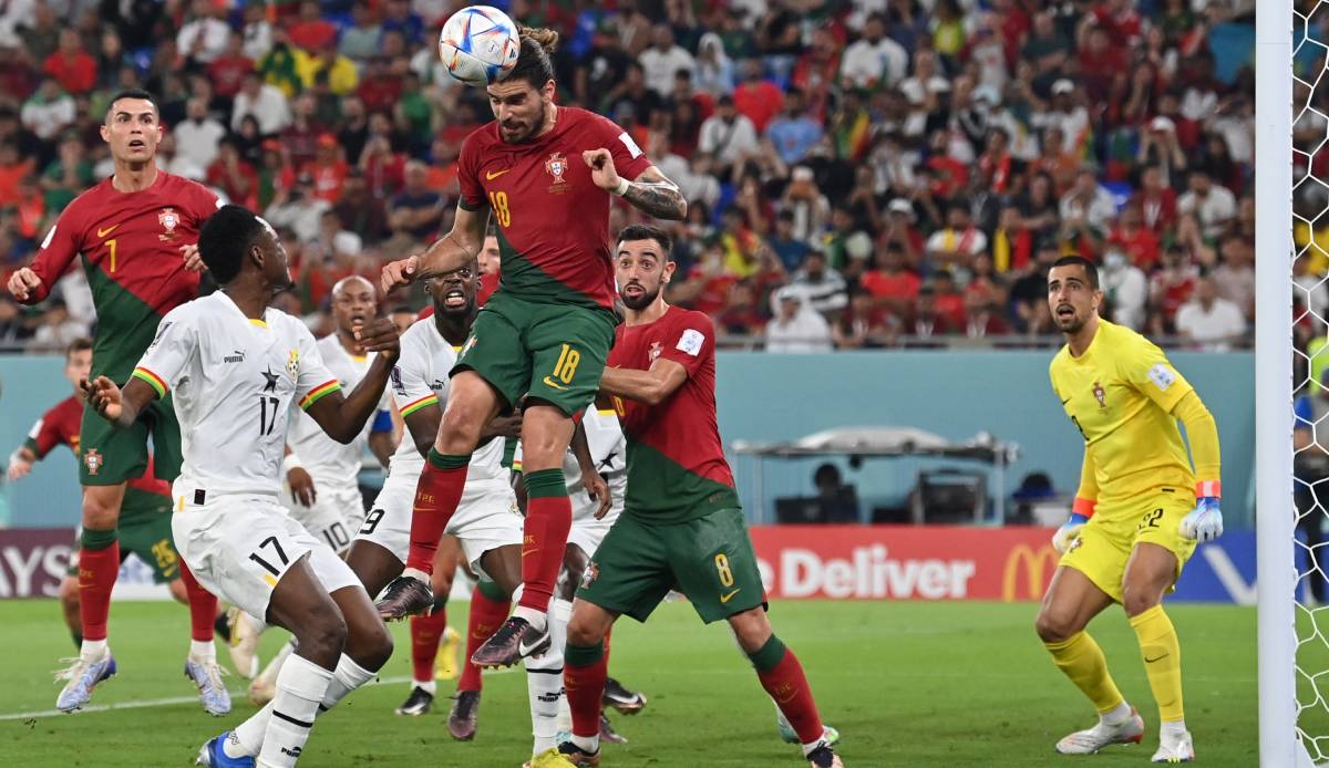 Zur Pause steht es zwischen Portugal und Ghana 0:0.