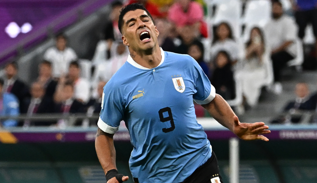 Luis Suarez verpasste es im ersten Abschnitt ein Tor für Uruguay zu erzielen