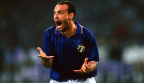 Kam 1990 aus dem Nichts - hatte vor der WM ein Länderspiel - und wurde zum Sensationsstar und besten Spieler bei Italiens Heim-WM, vor Stars wie Matthäus und Maradona. Machte anschließend nur noch acht weitere Spiele für die Squadra Azzurra (ein Tor).