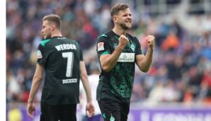 Darf er am Sonntag jubeln? Niklas Füllkrug hat mit Werder Bremen die besten Chancen auf den Aufstieg