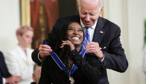 Vergangenen Mittwoch in Washington D.C.: Simone Biles erhält die Medal of Freedom von US-Präsident Joe Biden.