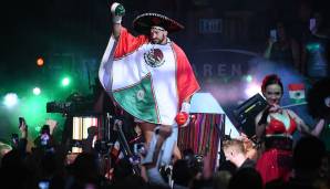 Beim Fight in Las Vegas selbst betritt der Schwergewichtler dann die Arena im Mexiko-Outfit.