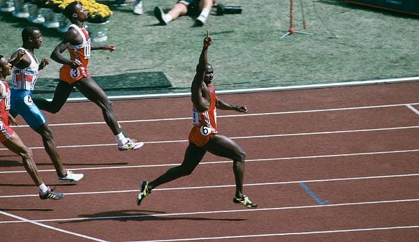Bei der WM in Rom 1987 flitzte er die 100 Meter in einer fabelhaften Zeit von 9,83 Sekunden. Bei Olympia 1988 in Seoul unterbot Johnson diese Marke sogar noch einmal - 9,79 Sekunden!