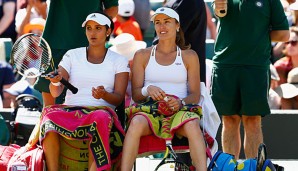 Martina Hingis (r.) und Sania Mirza (l.) stehen im Finale von Wimbledon
