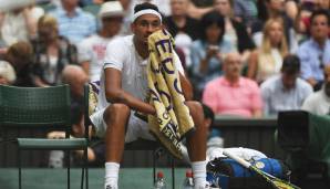 Wimbledon 2016: Kyrgios bezeichnet sein Team als "zurückgeblieben". Sie hatten ihn nicht gut genug angefeuert. Später entschuldigt er sich mit den Worten: "Manchmal bin ich einfach eine Pest."