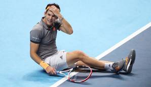 Dominic Thiem nach dem Sieg gegen Novak Djokovic.