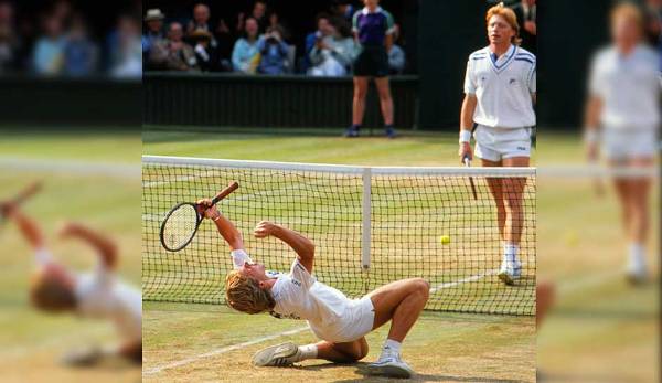 4. Juli 1988 - Boris Becker vs. Stefan Edberg: Nachdem Becker Wimbledon-Titelverteidiger Pat Cash und den Weltranglistenersten Lendl aus dem Weg geräumt hatte, kassierte er seine erste Grand-Slam-Finalpleite. Gegen Edberg verlor er in vier Sätzen.