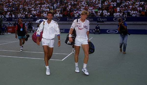 27. Januar 1991 - Boris Becker vs. Ivan Lendl: Am härtesten auf dem Weg zu seinem ersten Titel in Australien war für Becker nicht das Finale gegen Lendl, sondern das Drittrundenmatch gegen den Italiener Omar Camporese. Dort wurde es höchst dramatisch.