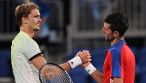 Alexander Zverev und Novak Djokovic treffen im Halbfinale der US Open aufeinander.