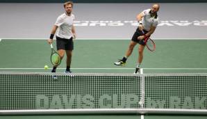 Das deutsche Doppel Kevin Krawietz (l.) und Tim Pütz ist im Davis Cup noch ungeschlagen.