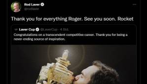 Rod Laver (Tennis-Legende, 11 Grand-Slam-Titel): Der Mann, den sie "Rocket" nannten und nennen, fast sich kurz und freut sich auf ein Wiedersehen bei dem nach ihm benannten Laver Cup in London.