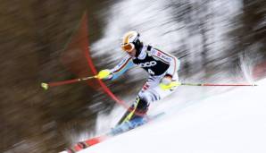 Linus Straßer wurde beim Slalom in Garmisch-Partenkirchen am Sonntag Dritter.