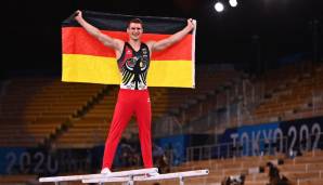 TURNEN (1x Silber): Barren-Spezialist Lukas Dauser hielt die deutsche Fahne stolz hoch, das Männer-Team konnte mit dem Einzug ins Mehrkampf-Finale ebenfalls zufrieden sein.