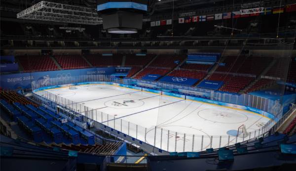 Die Wukesong Arena ist eine von zwei Austragungsstätten der olympischen Eishockey-Turniere.
