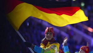Maria Höfl-Riesch war Fahnenträgerin der deutschen Sportler in Sotschi