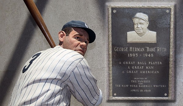 Platz 3: Babe Ruth - 714 HR (1914-1935 für die Boston Red Sox, New York Yankees, Boston Braves)